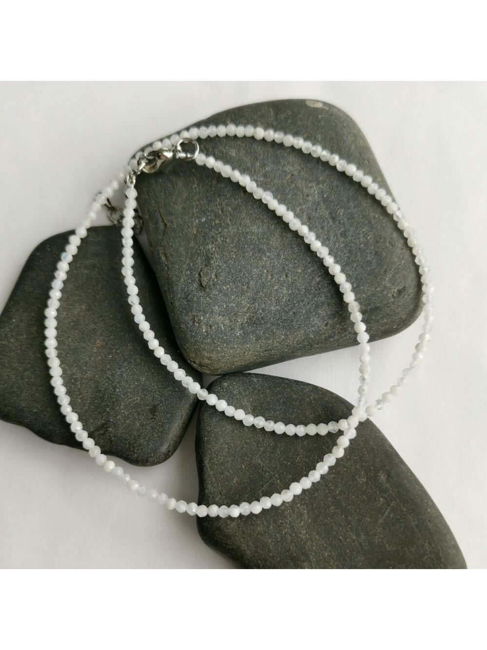 Moonstone Gemstone Beaded Necklace